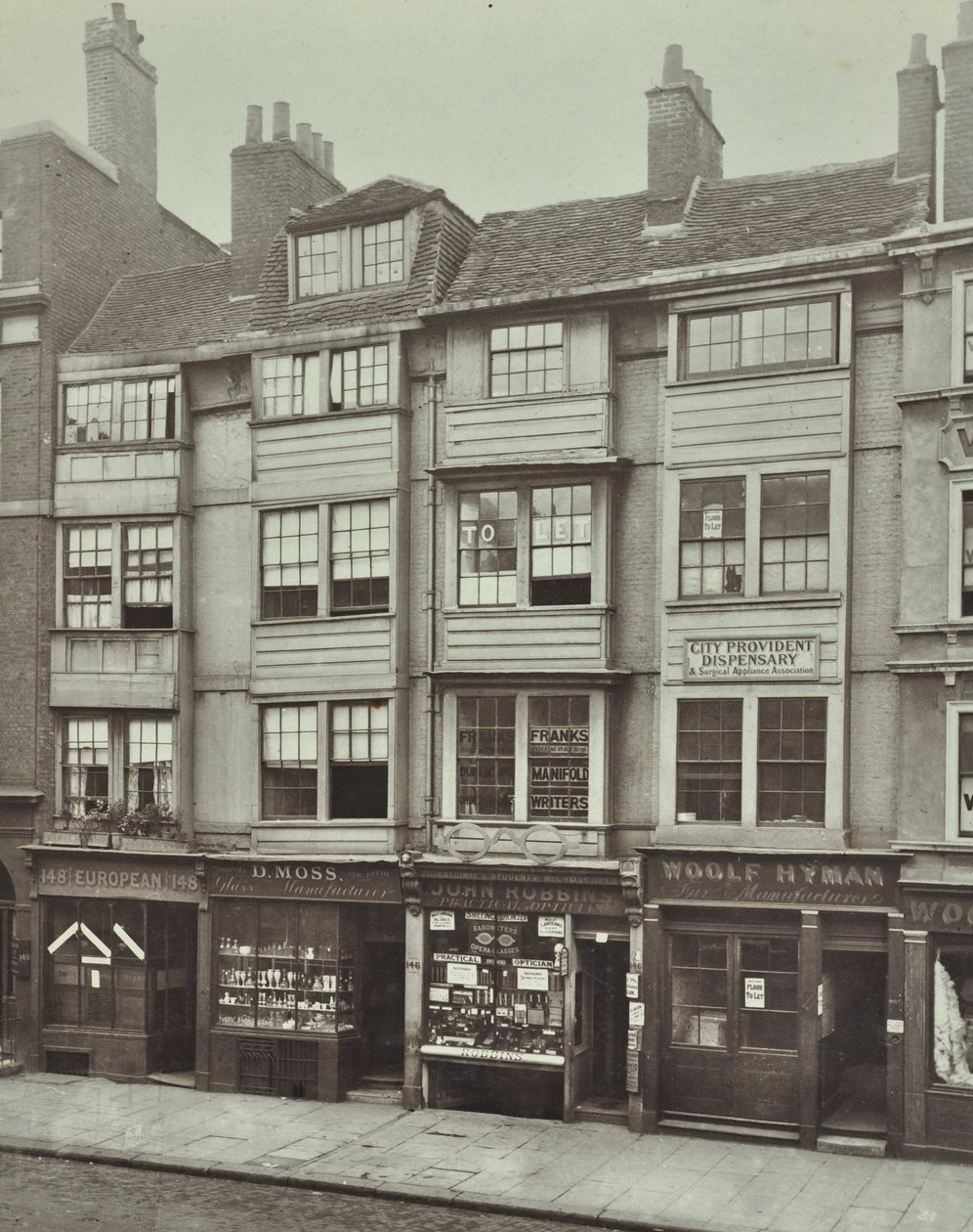 145-148 Aldersgate Street, London, 1879 af English Photographer