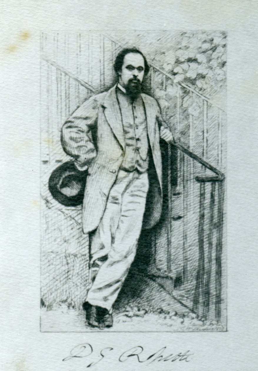 Dante Gabriel Rossetti (1828-82) af English Photographer