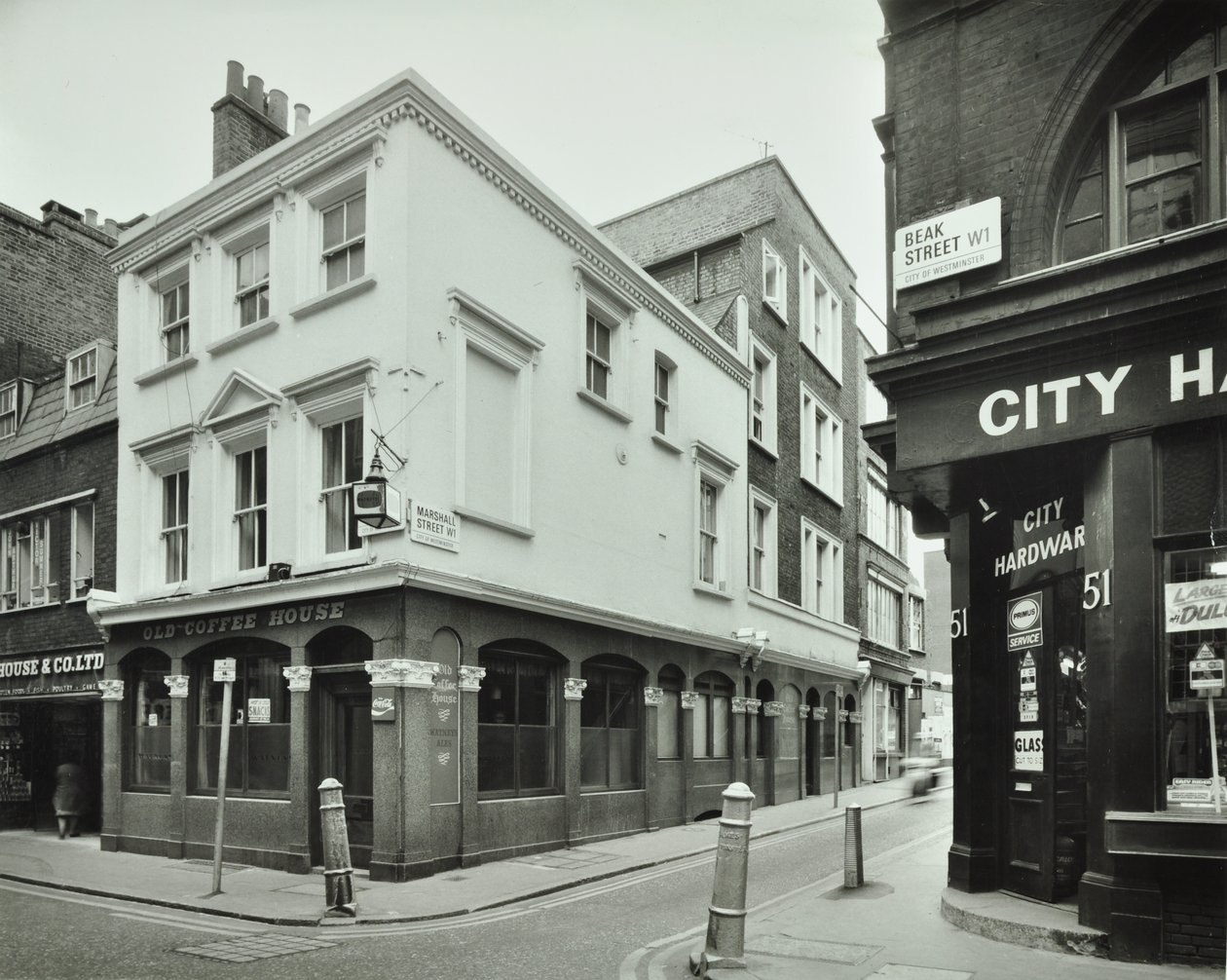 Old Coffee House, 49 Beak Street, 1976 af English Photographer