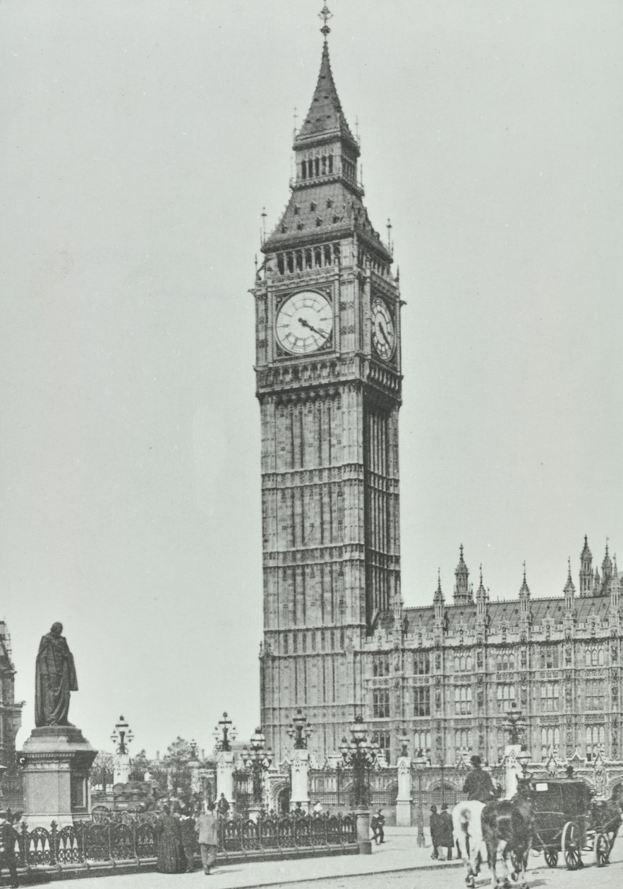 Parliament Square, Westminster LB: Big Ben, 1896 af English Photographer