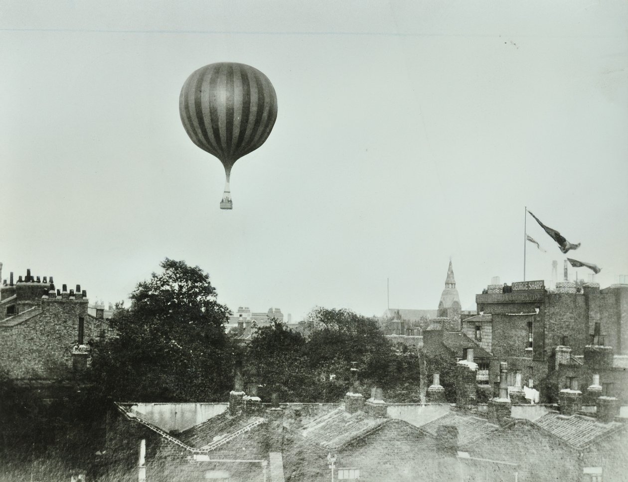 Poplar Recreation Ground: varmluftsballon, 1892 af English Photographer