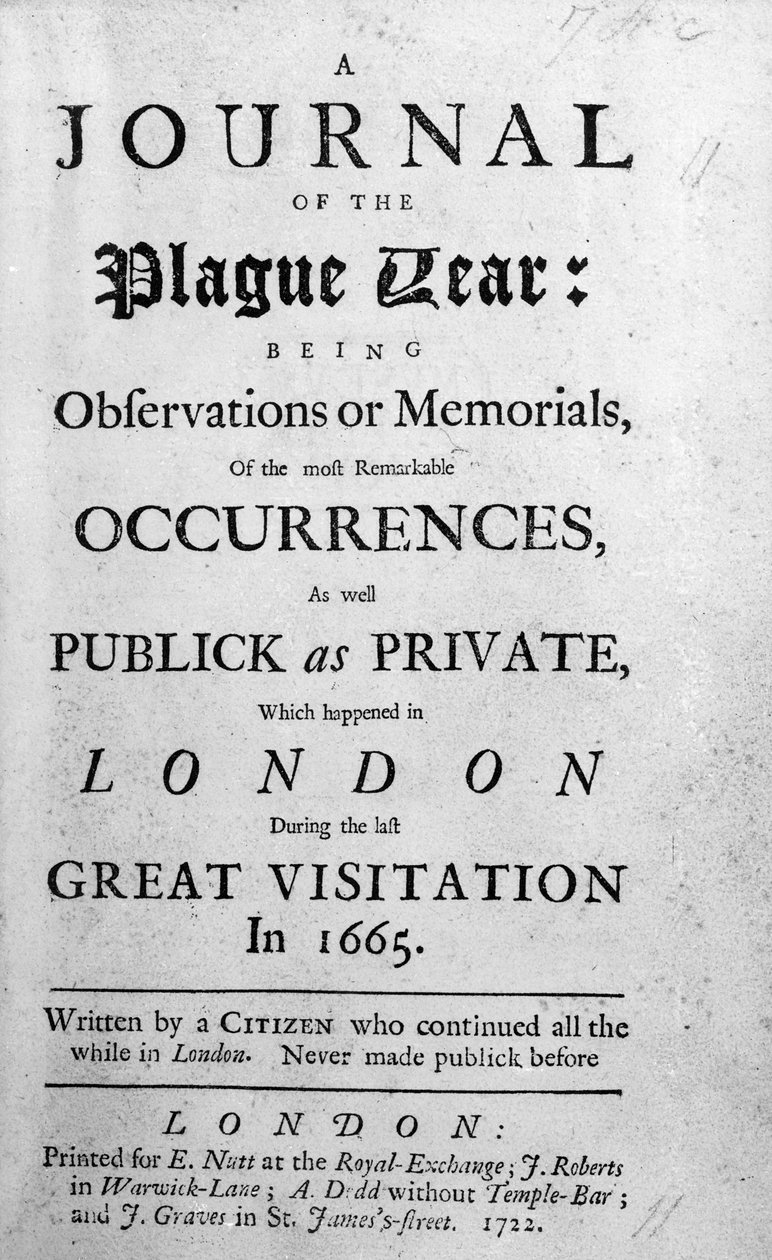 A Journal of the Pest Year, 1665 af English School