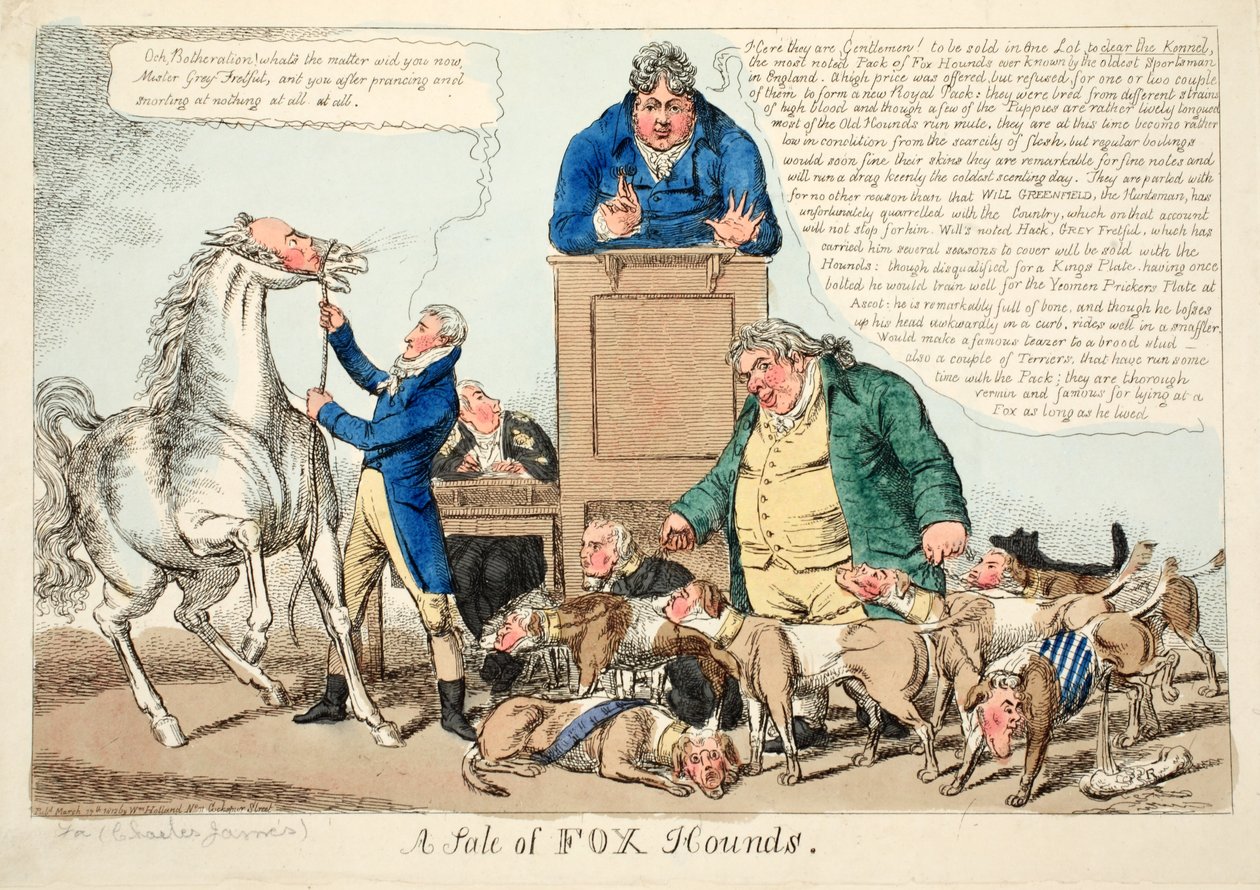 Et salg af Rævehunde af English School