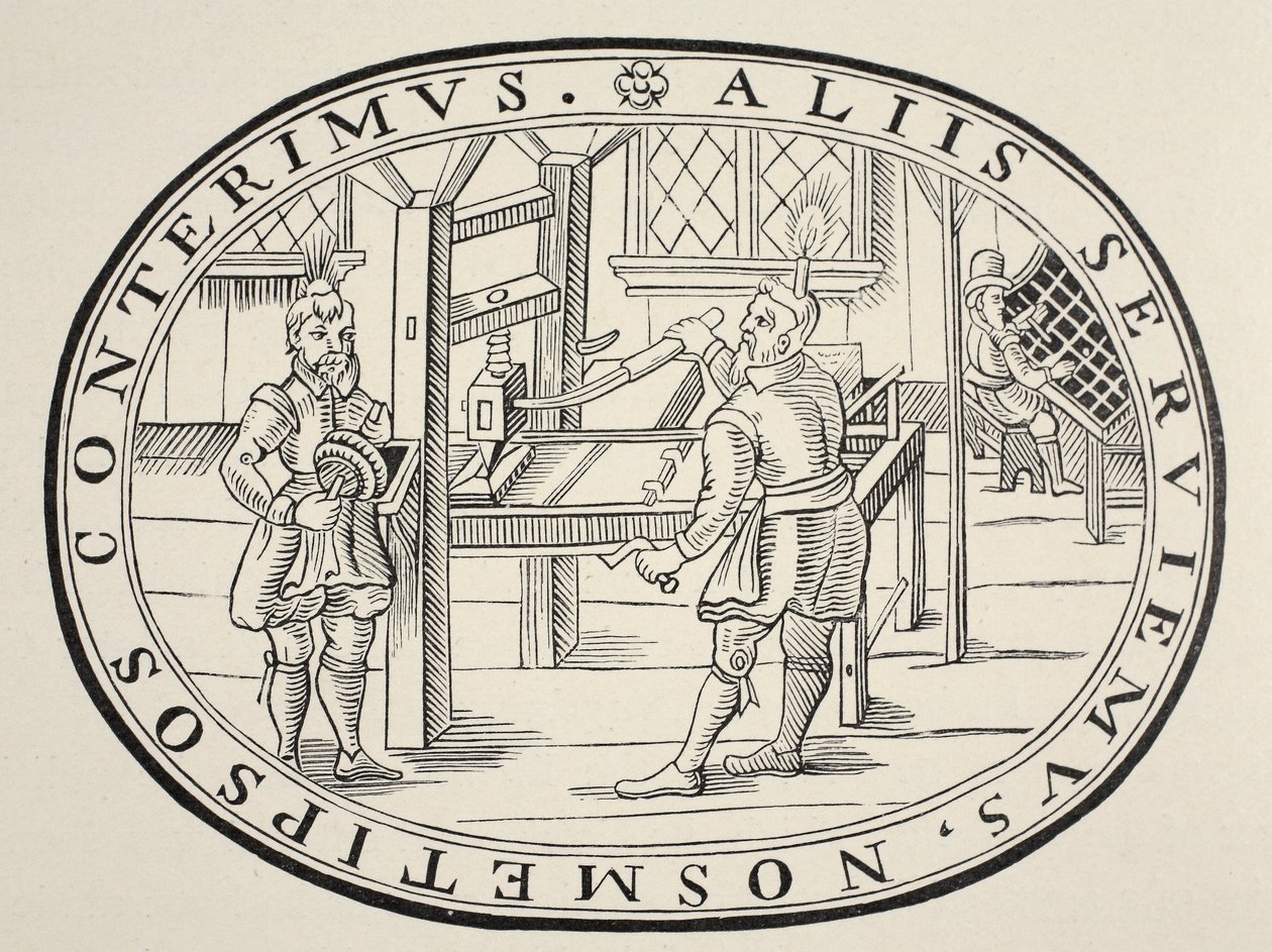 Et engelsk trykkeri, 1619 af English School