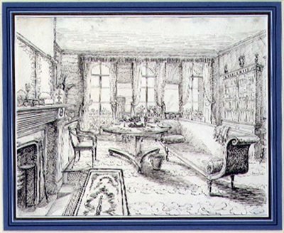 Interiør i et engelsk Regency-landhus af English School
