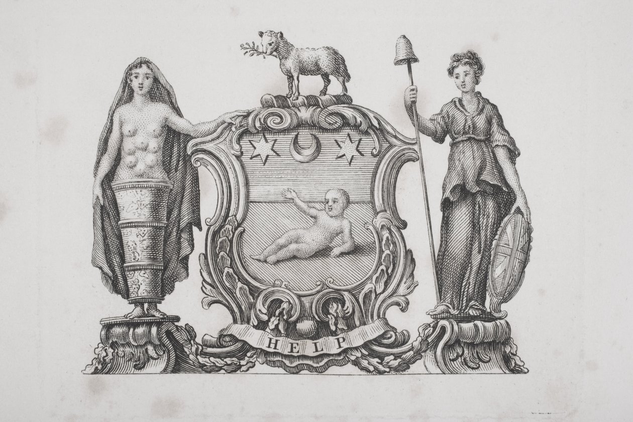 Arms of the Foundling Hospital af English School