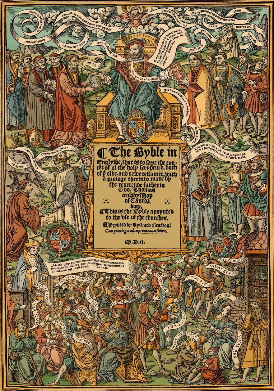 Bibel - titelblad af English School