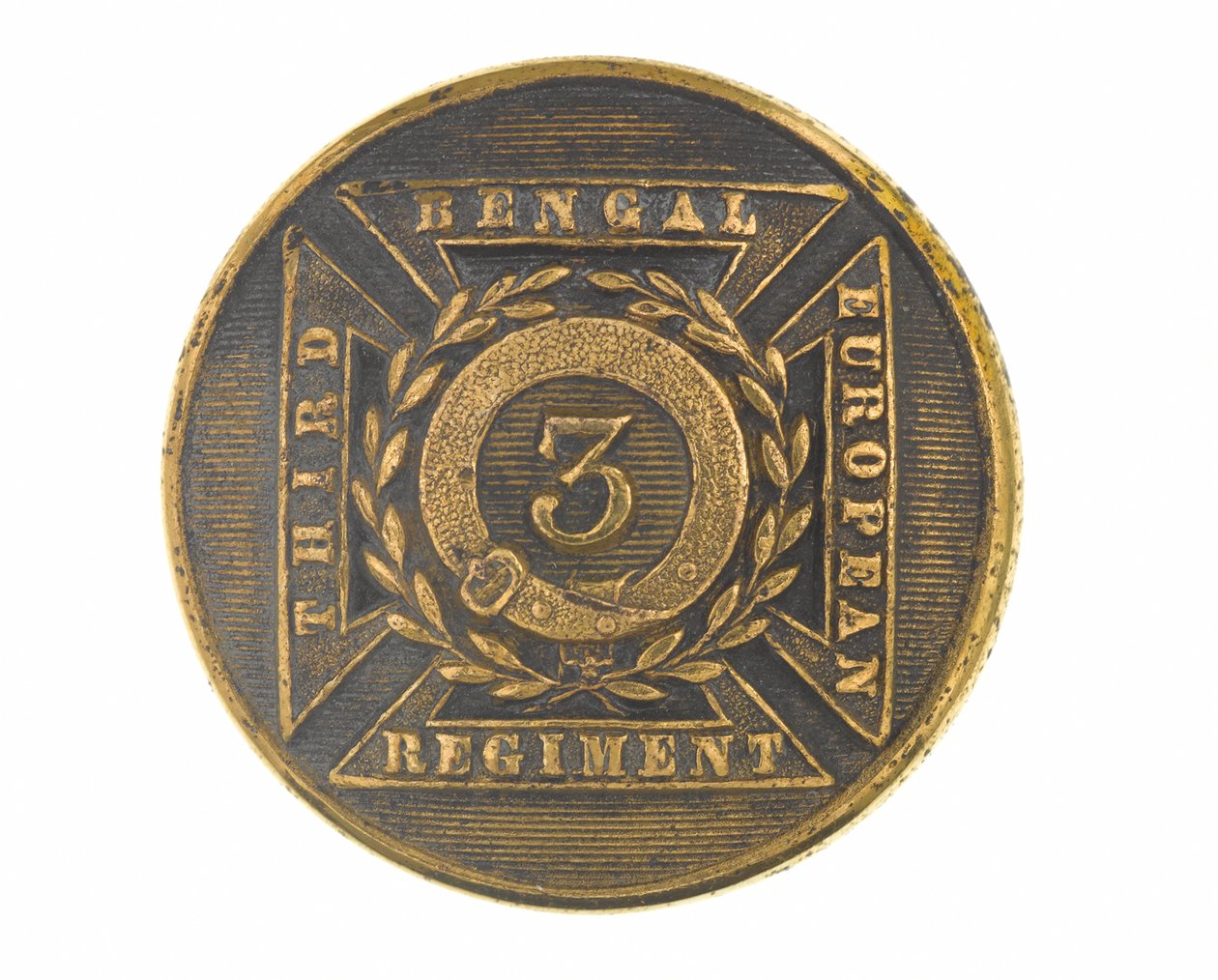 Button, officer, 3. bengalske europæiske regiment, 1854-1861 af English School