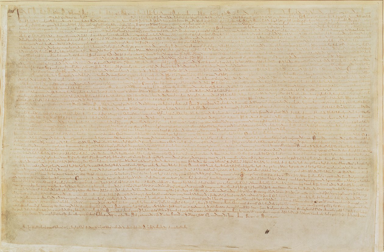 Bomuld Augustus II 106 Magna Carta af English School