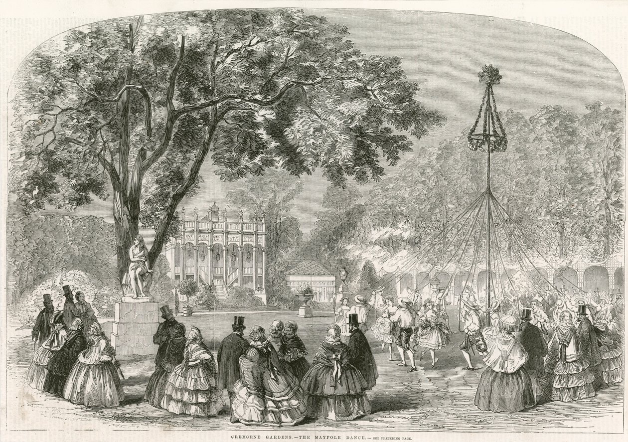 Cremorne Gardens, London, majstangsdansen af English School