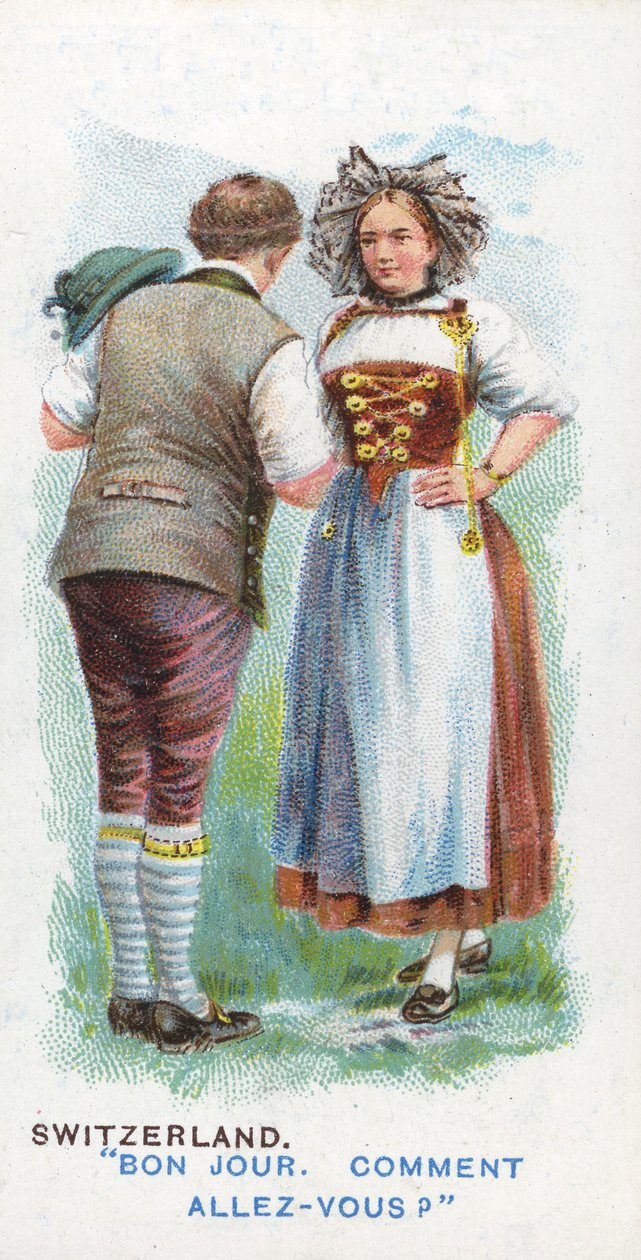 Sædvanlig hilsen i Schweiz, 1907 af English School