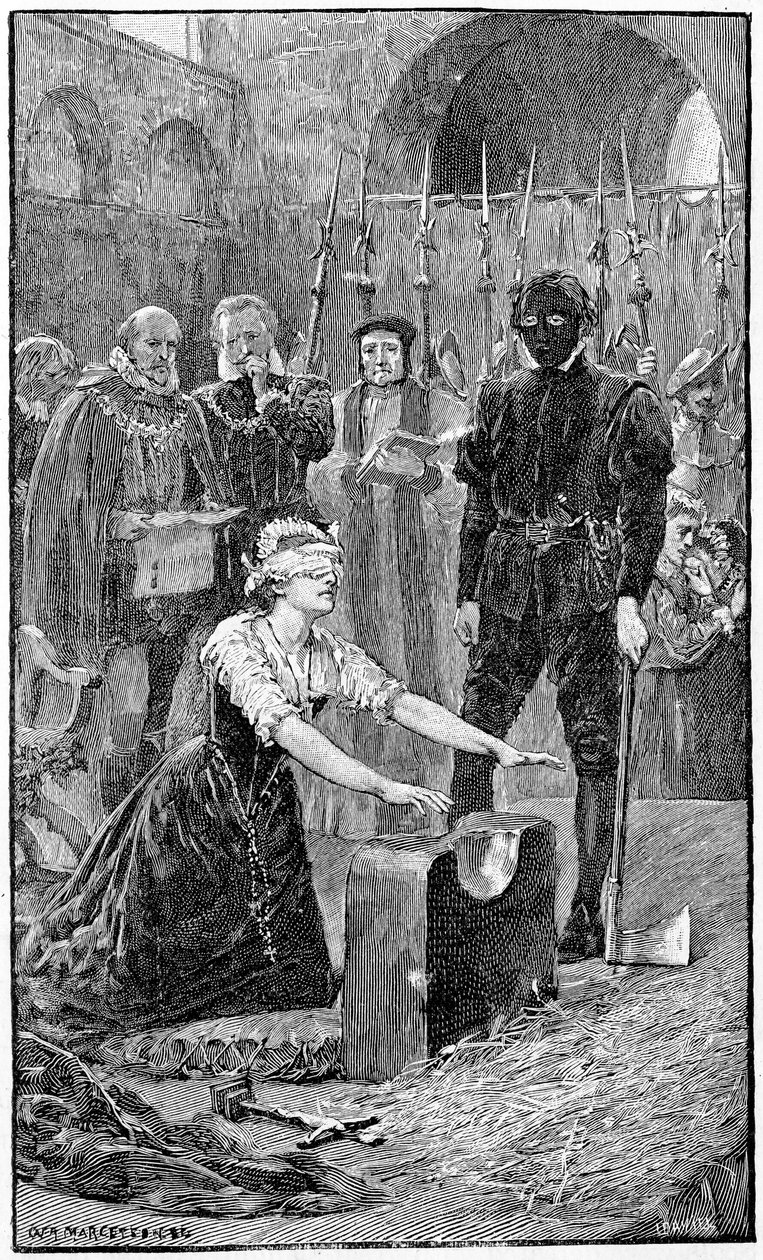 Mary, dronningen af Skottens død af English School