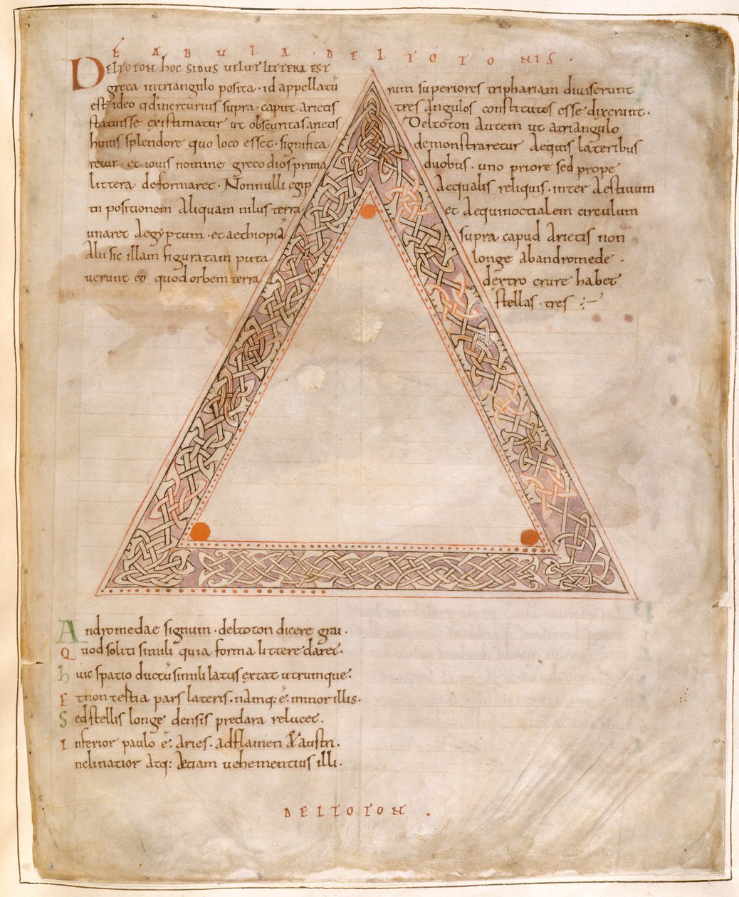 Deltoton, fra Ciceros Aratus (blæk på papir) af English School
