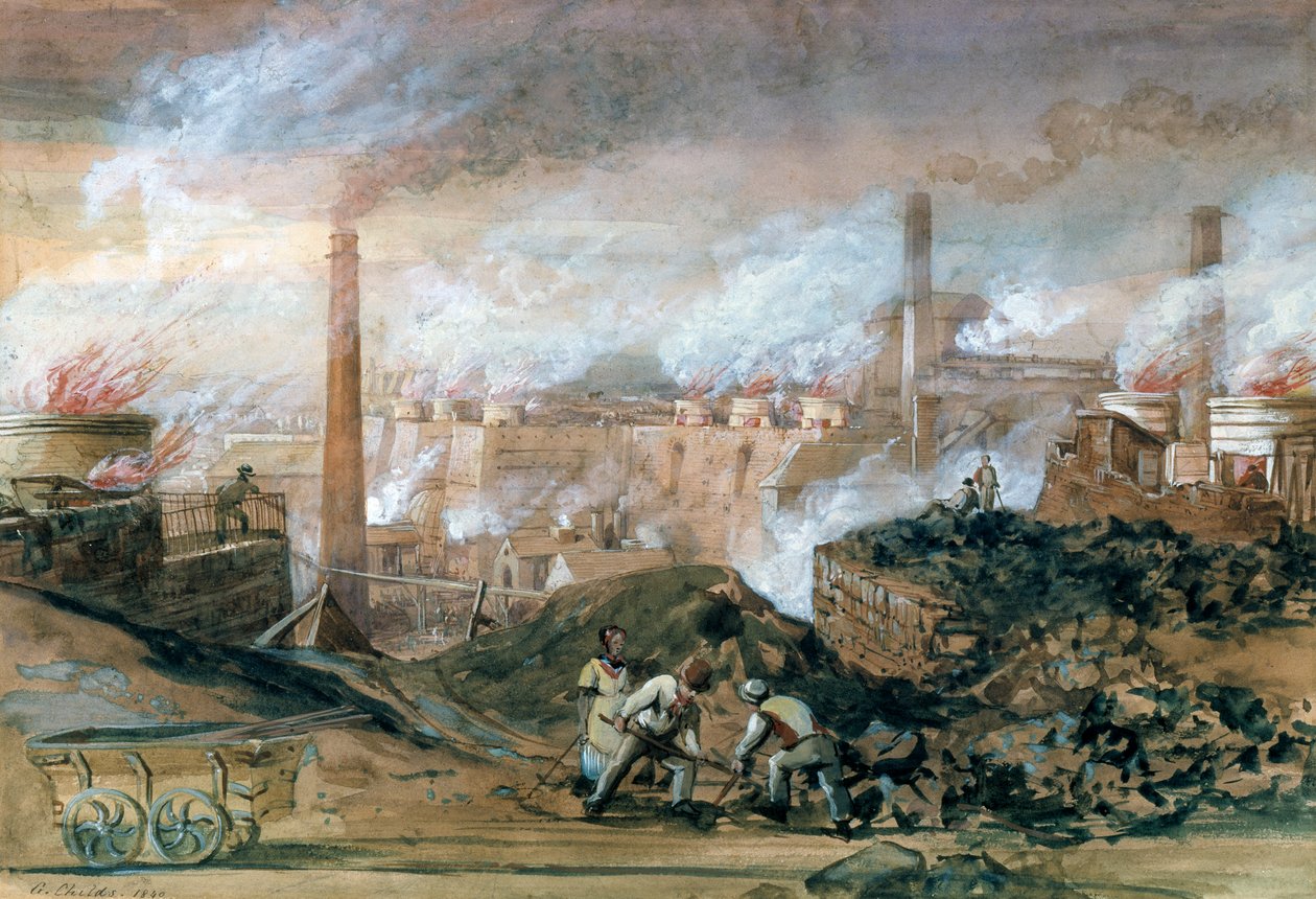 Dowlais Ironworks af English School