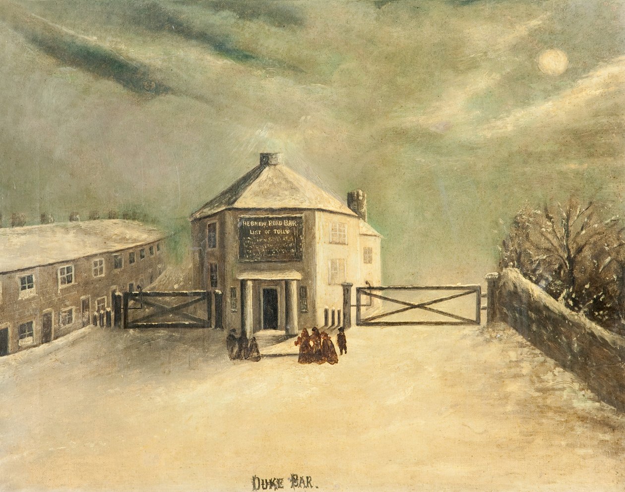 Duke Bar, Burnley, ca. 1850 af English School