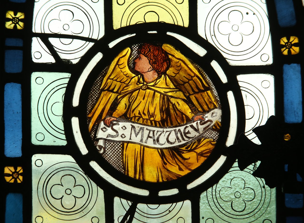 Evangelist-emblem: St. Matthæus af English School