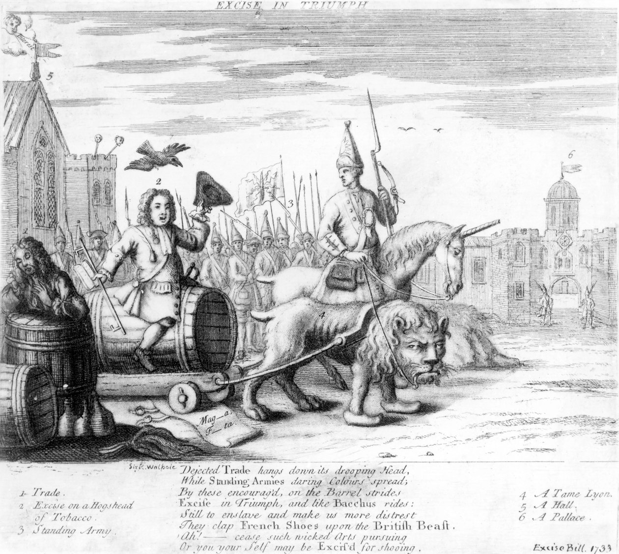 Akcise i Triumf, 1733 af English School