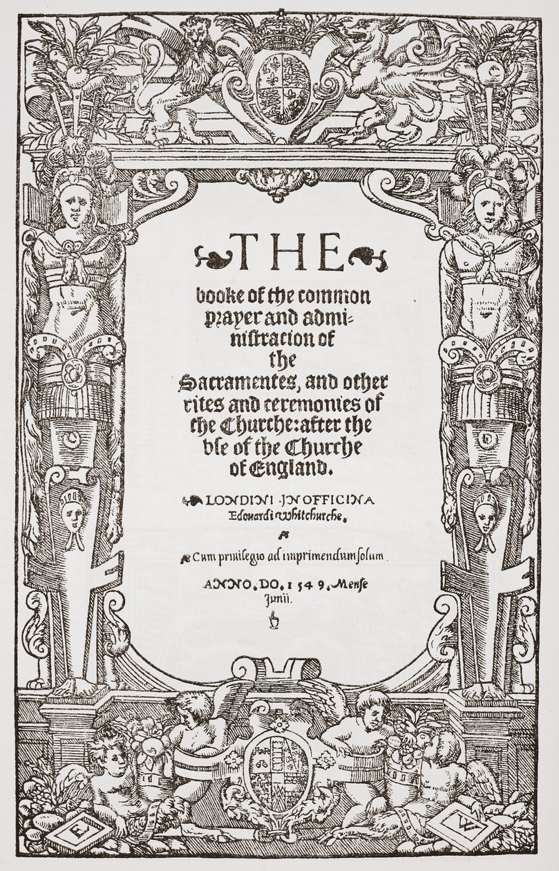 Frontispice, The Book of Common Prayer, 1549 af English School