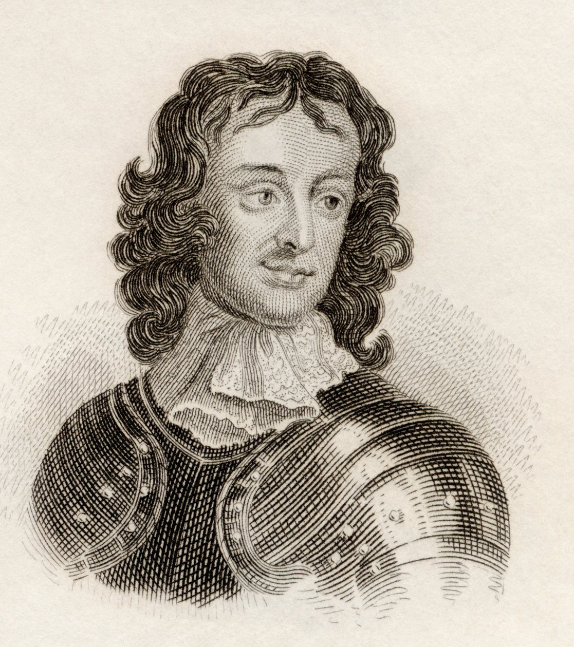 General John Lambert (litho) af English School