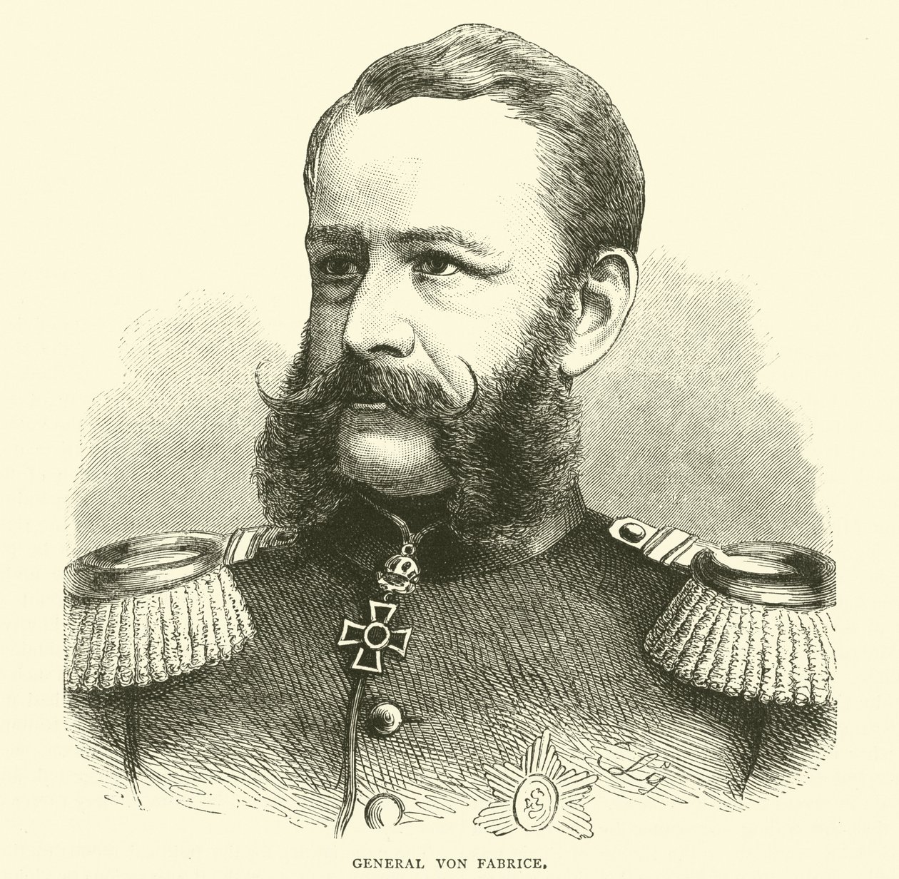 General Von Fabrice, oktober 1870 af English School