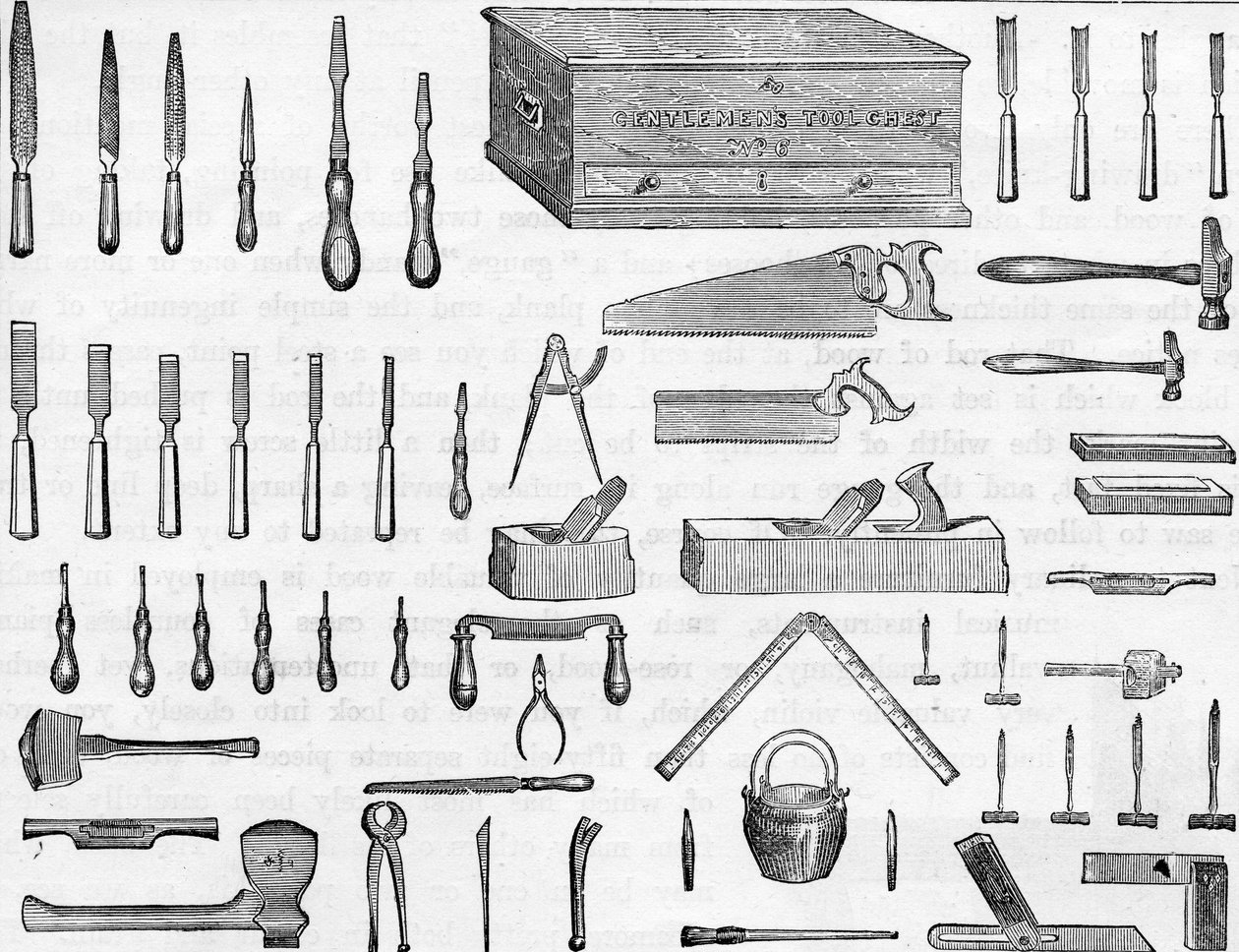 Gentlemans Toolkiste nr. 6, 1800-tallet af English School
