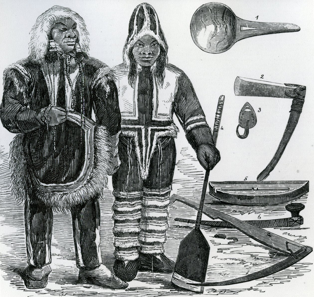 Inuit-par (gravering) af English School