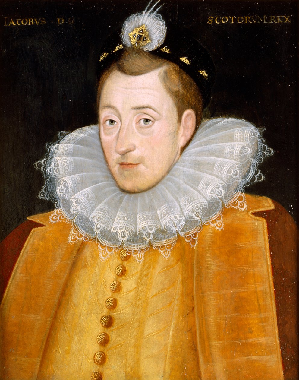James I (olie på lærred) af English School