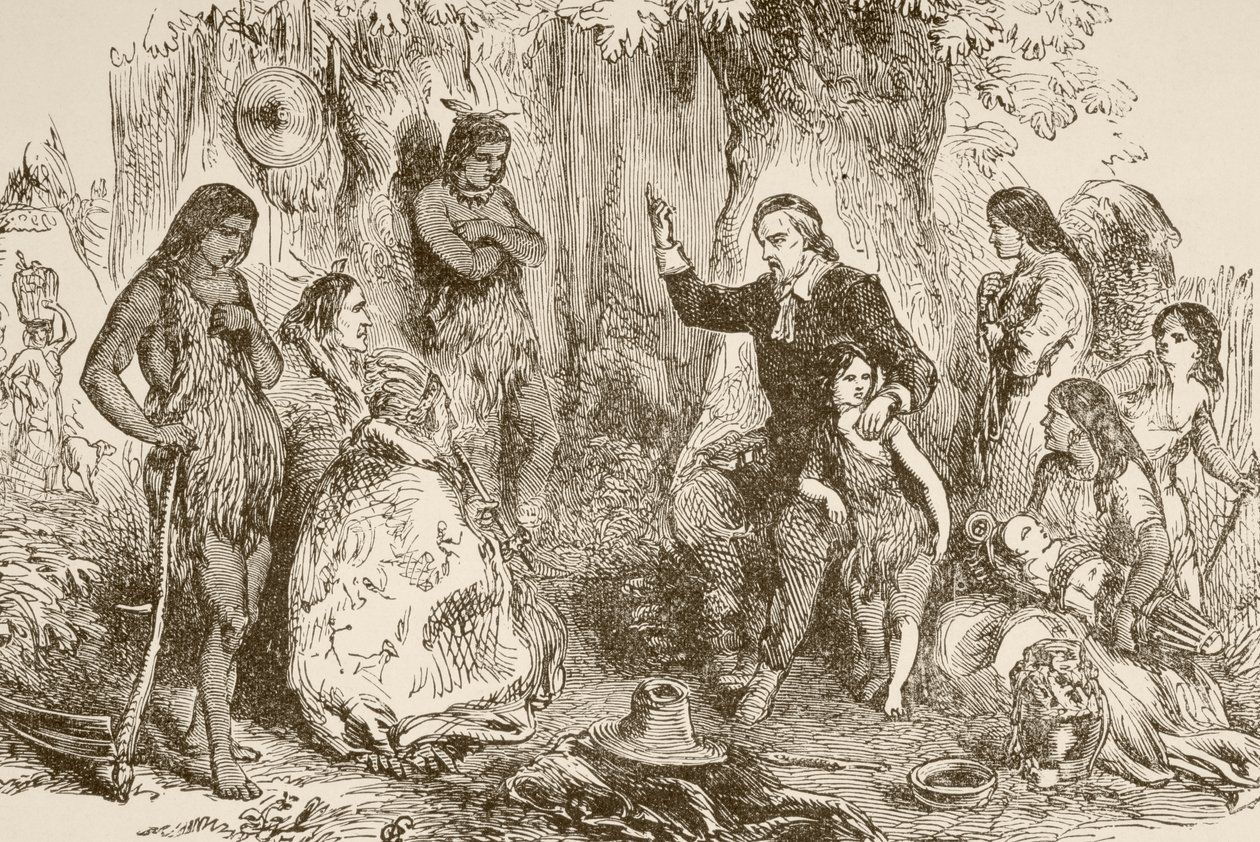 John Eliot (litho) af English School