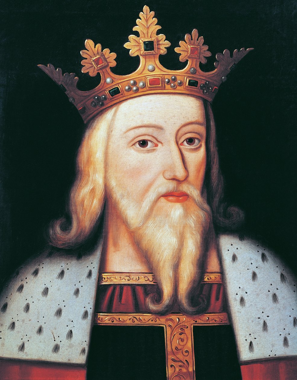 Kong Edward III (olie på panel) af English School