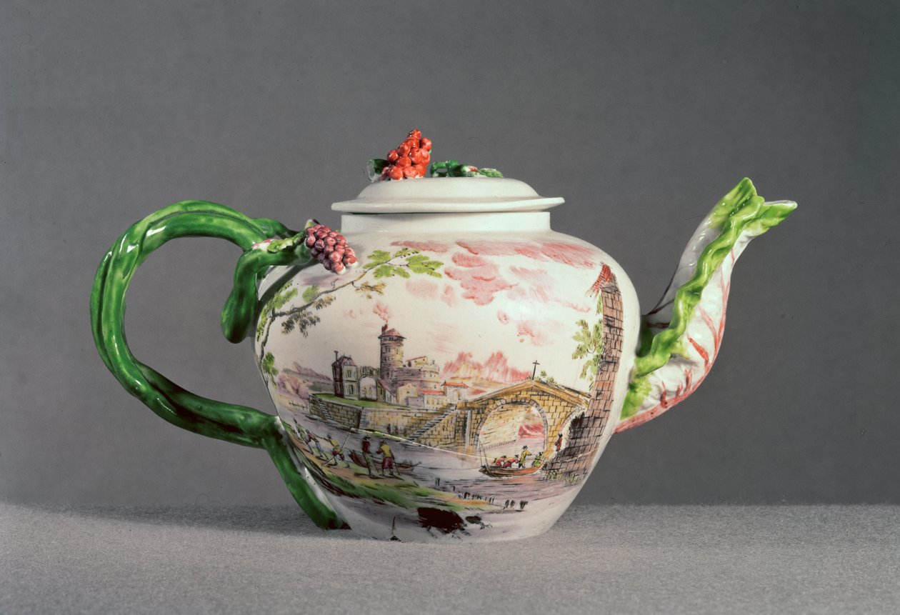 Longton Hall tekande, ca. 1755 (porcelæn) af English School