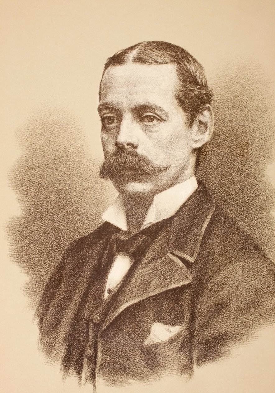 Lord Randolph Henry Spencer Churchill, ca. 1890 af English School