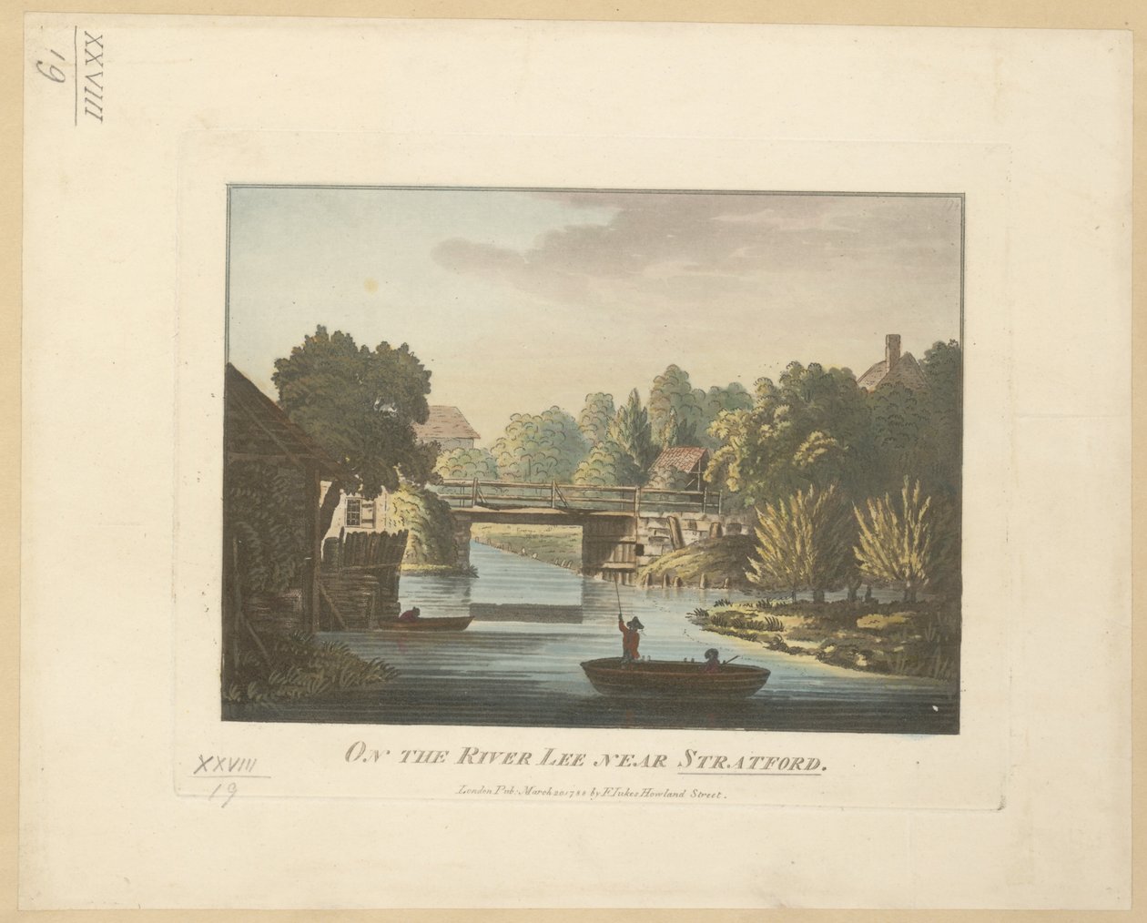 Ved floden Lee nær Stratford af English School