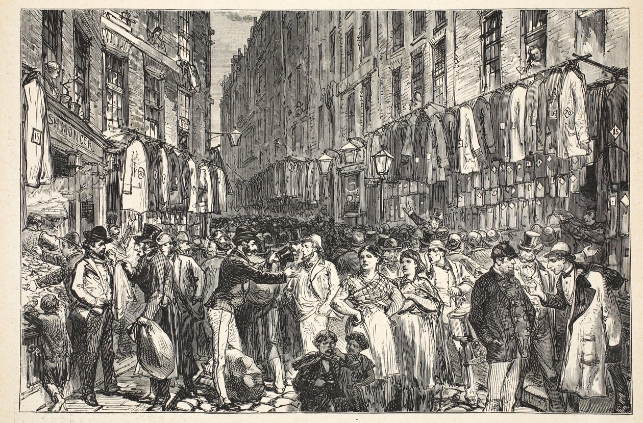 Petticoat Lane (Middlesex Street), 1870 af English School