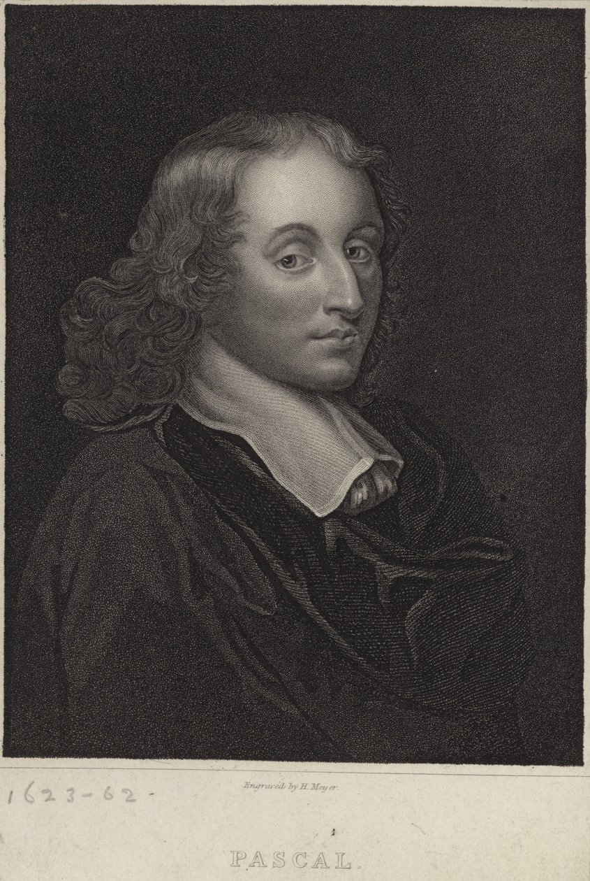 Portræt af Blaise Pascal af English School