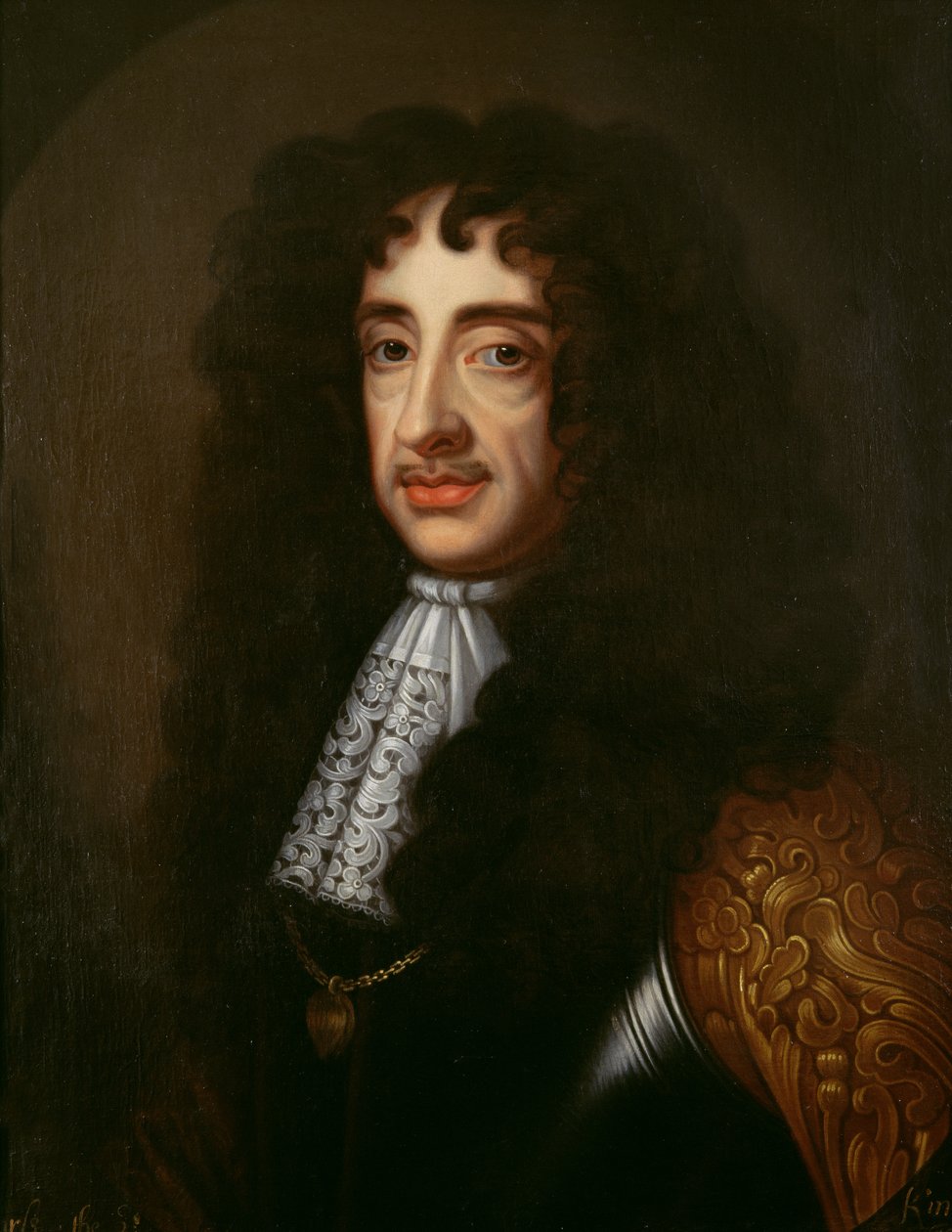 Portræt af Charles II (1630-85) af English School