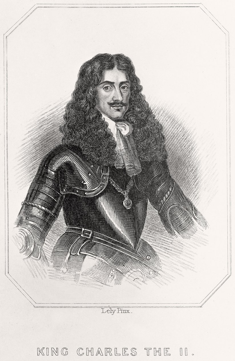 Portrait of King Charles II, 1835dani af English School