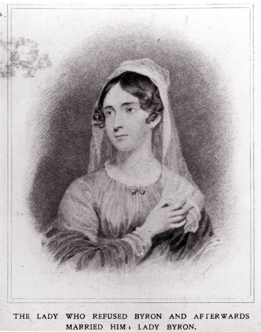 Portræt af Lady Byron (1792-1863) af English School