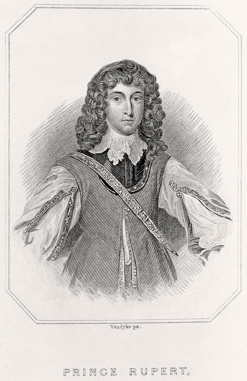 Portrait of Prince Rupert, 1835dani af English School
