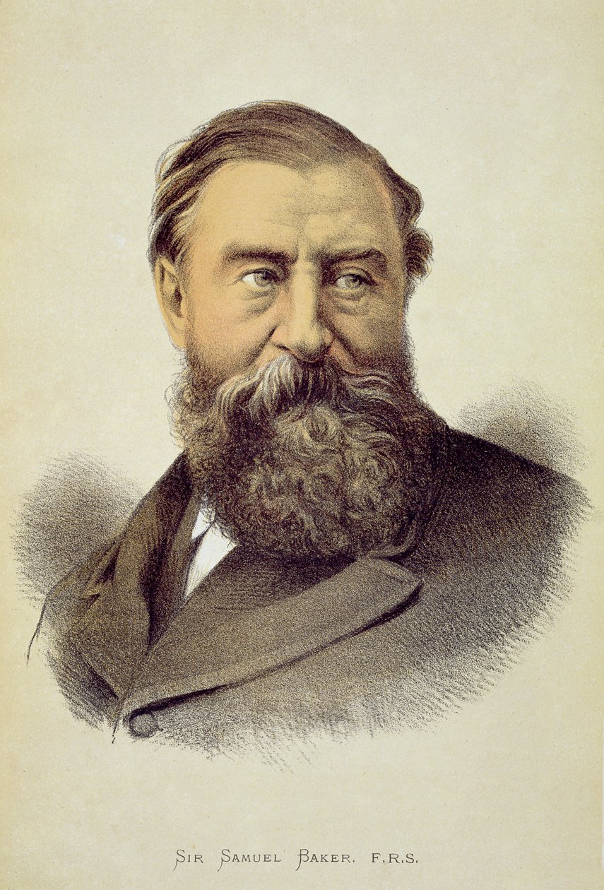 Portræt af Sir Samuel Baker (1821-93) af English School