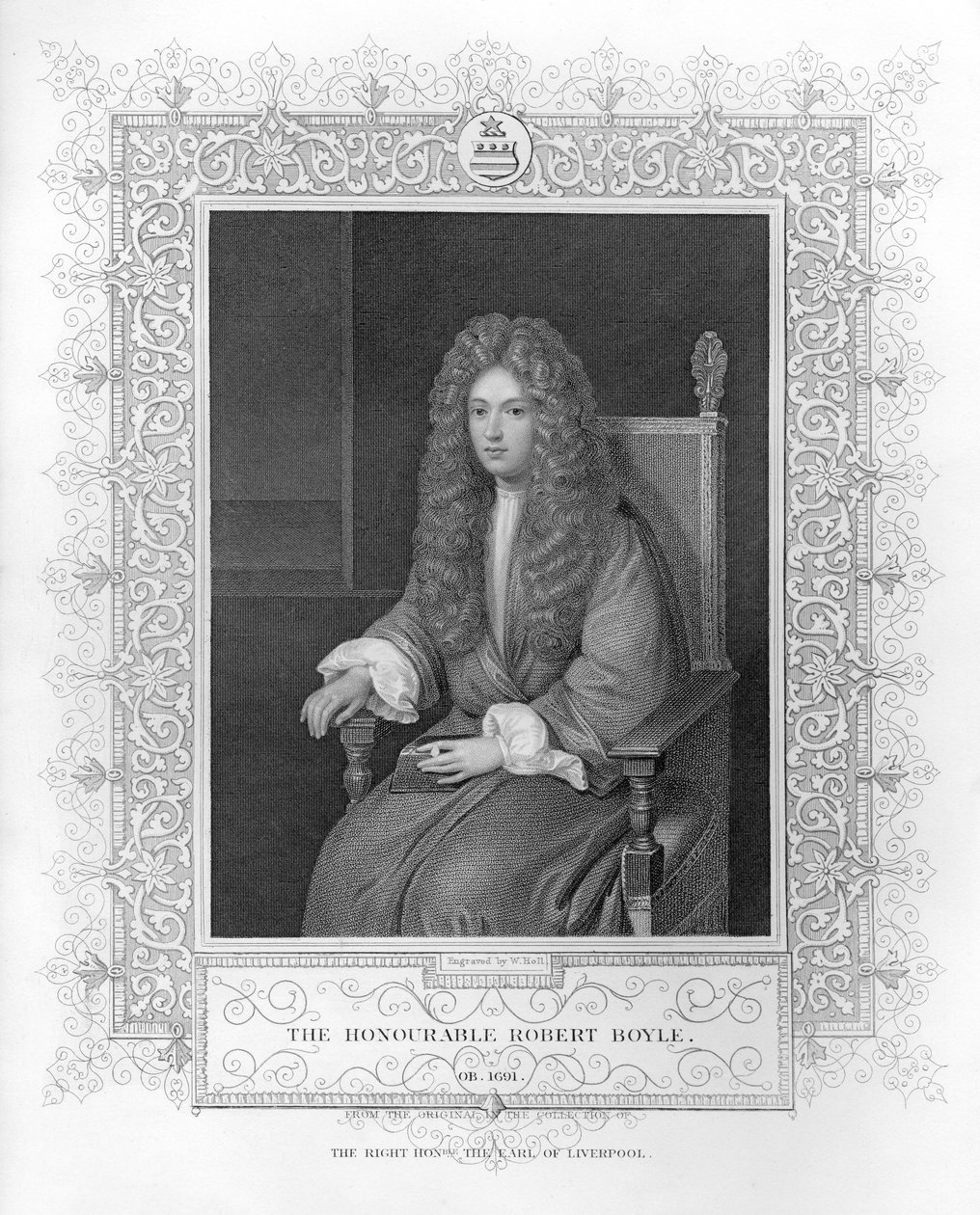 Portræt af den ærede Robert Boyle af English School