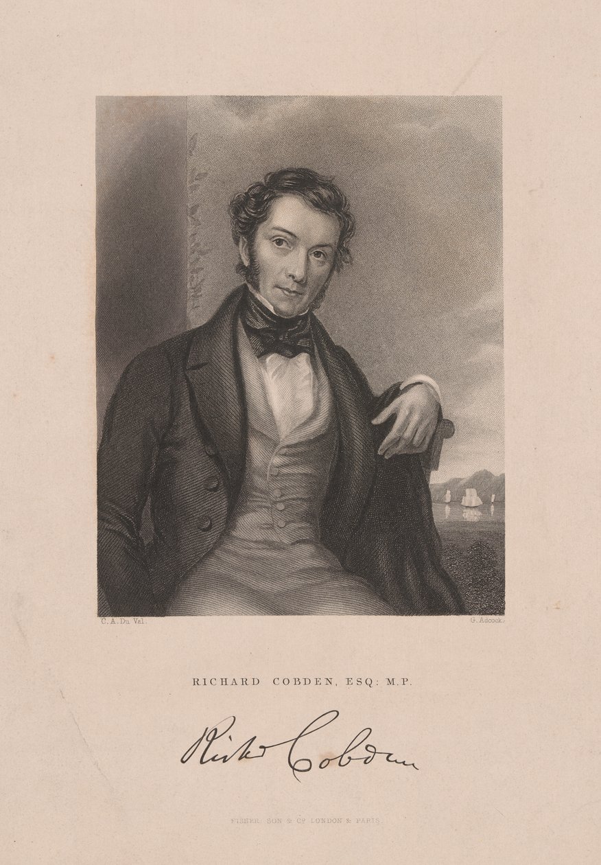Richard Cobden, ca. 1843 (gravering) af English School
