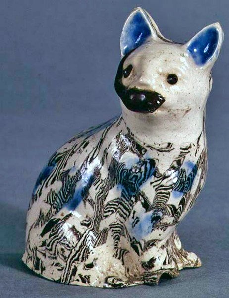Staffordshire Solid Agate kat, ca.1745 (keramik) af English School