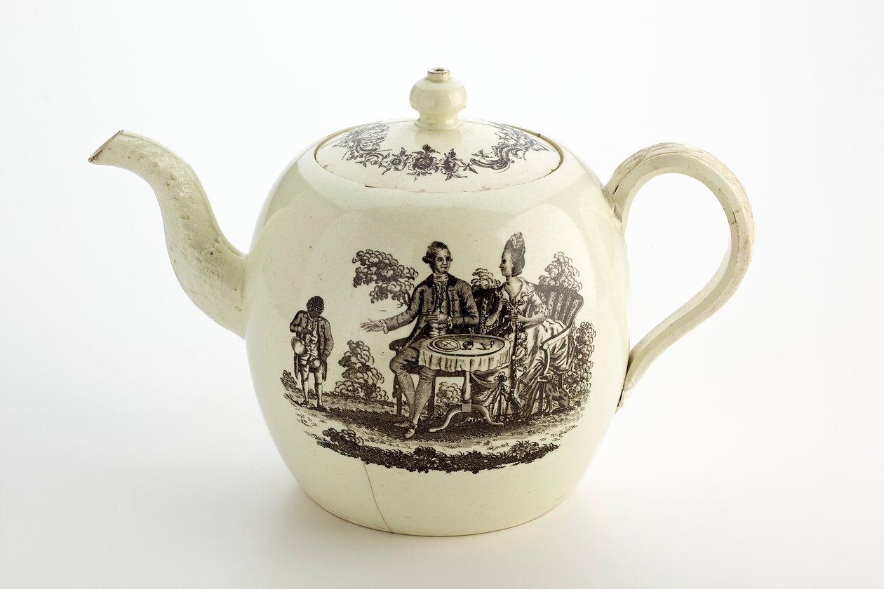 Staffordshire Wedgwood tekande, ca. 1775-85 (cremeware) af English School