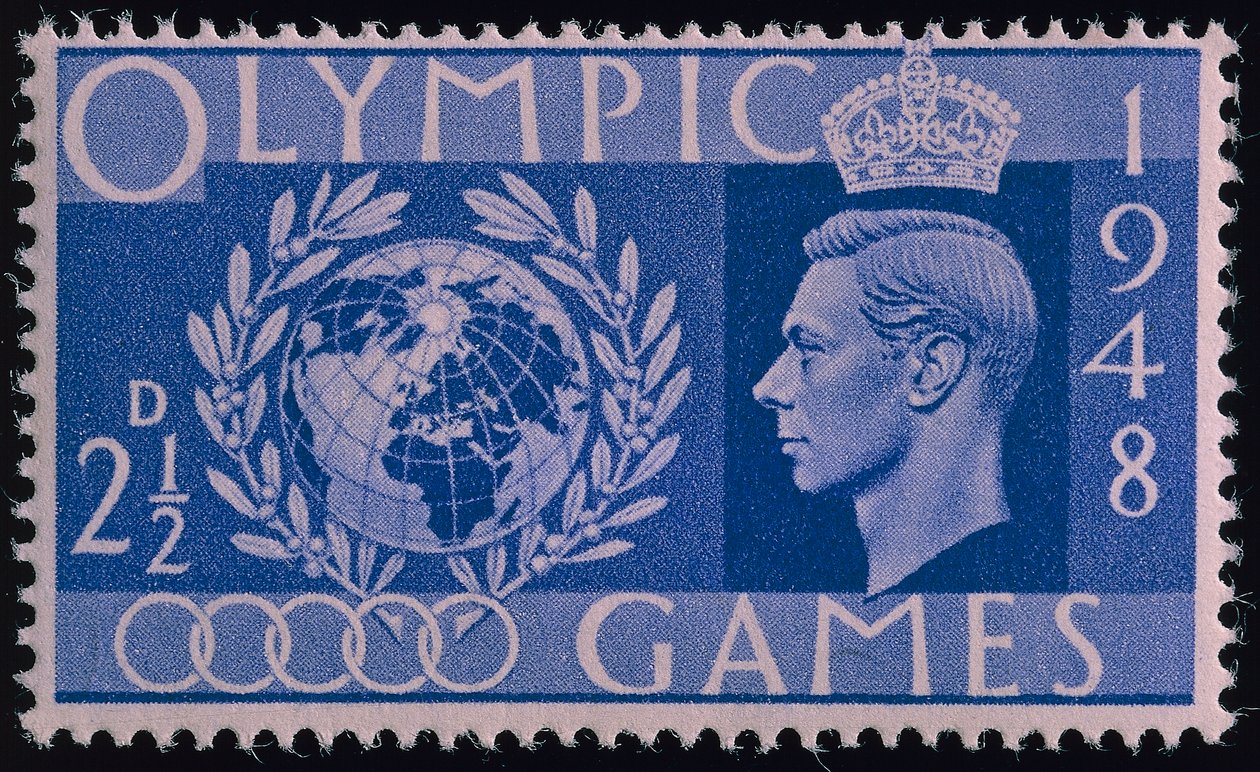 Frimærke til minde om OL i London 1948 af English School