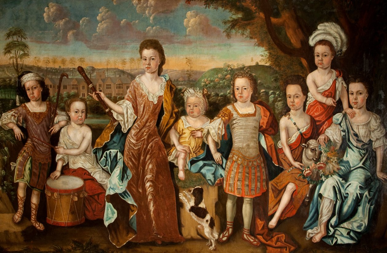 Familien Strachey, ca. 1710 af English School