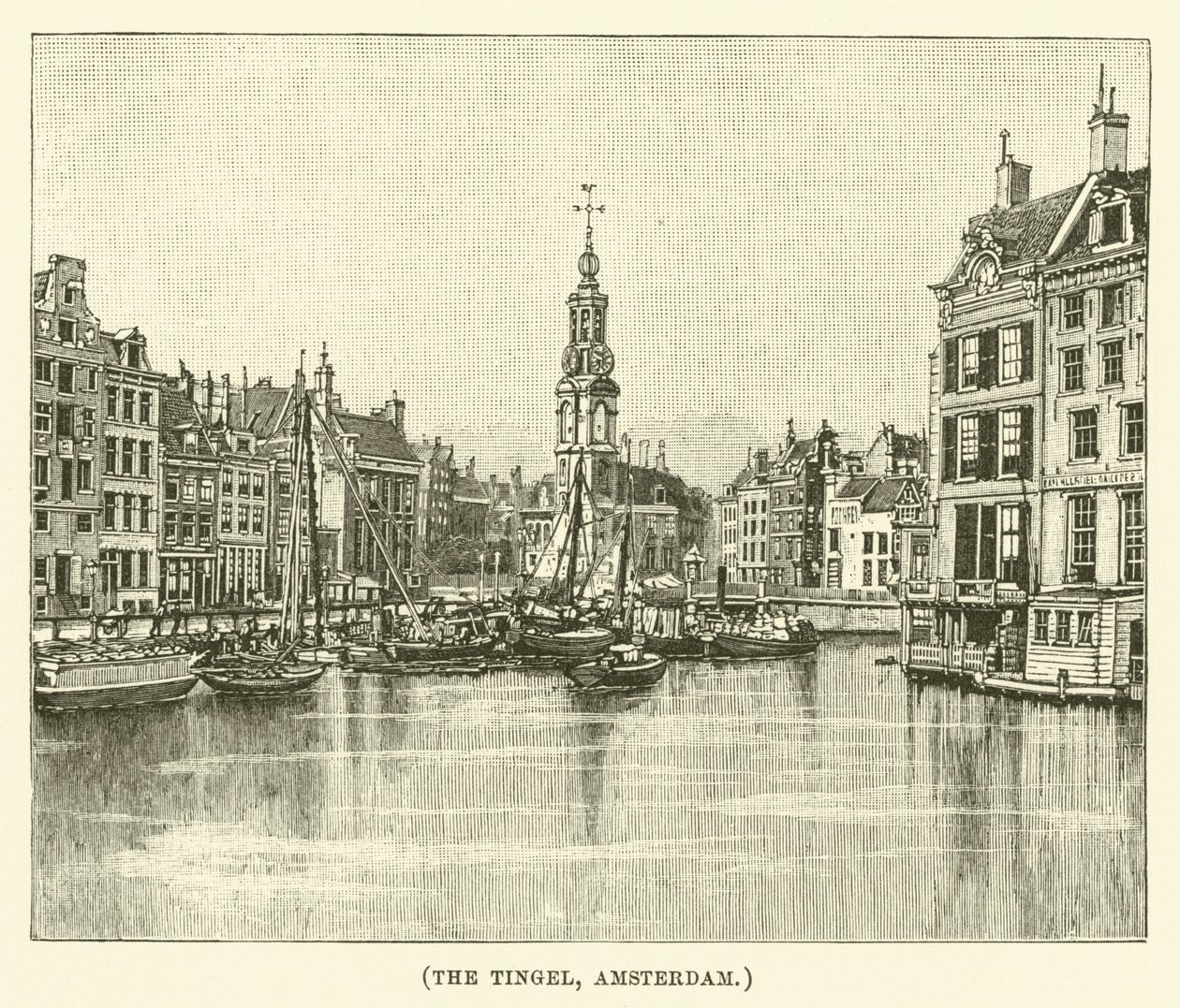 The Tingel, Amsterdam (kobberstik) af English School