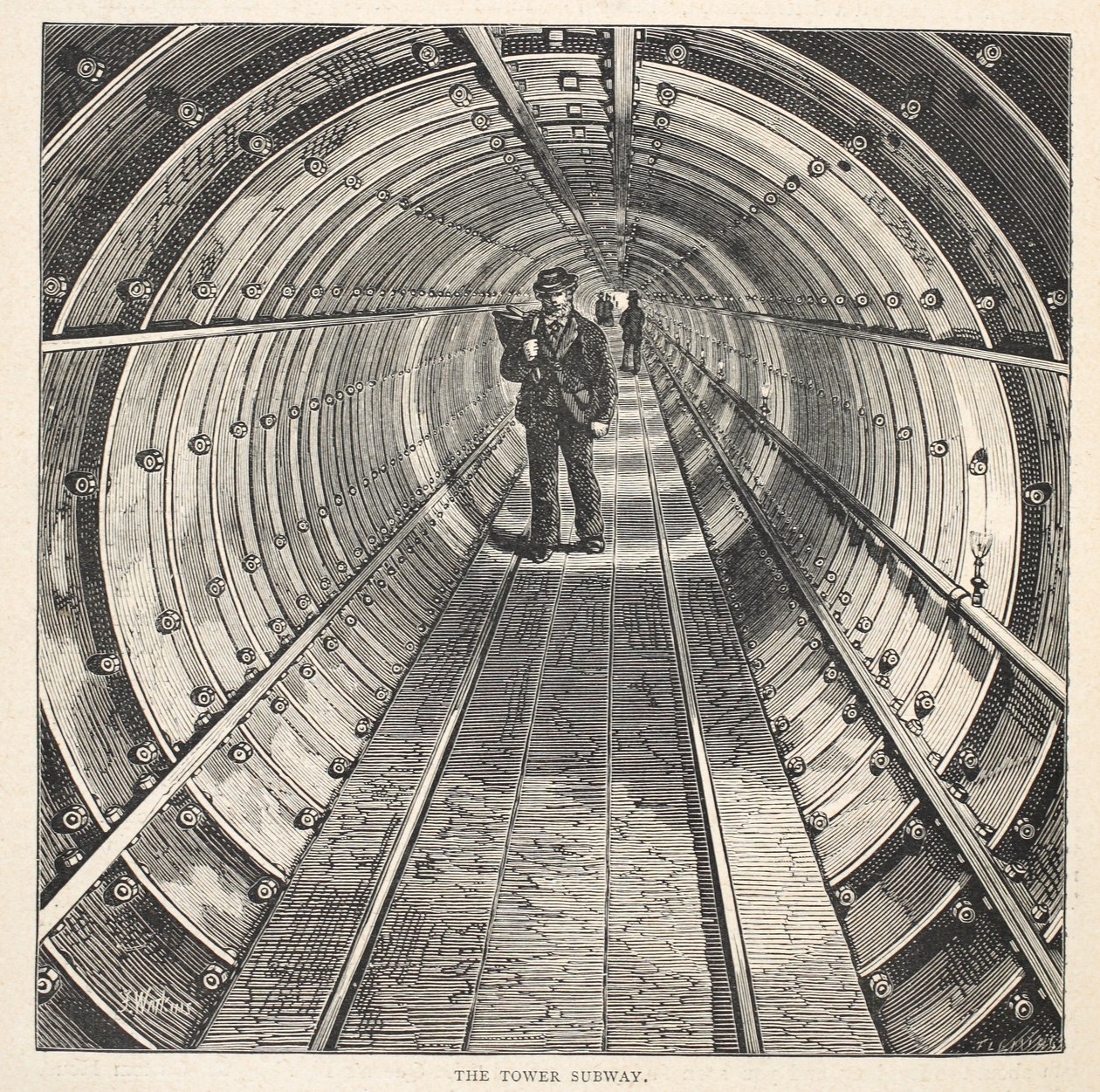 The Tower Subway, 1870 af English School
