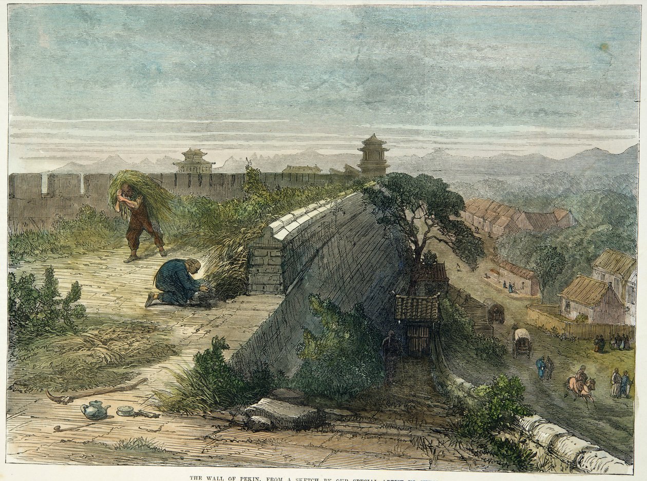 Pekins væg (farvet gravering) af English School