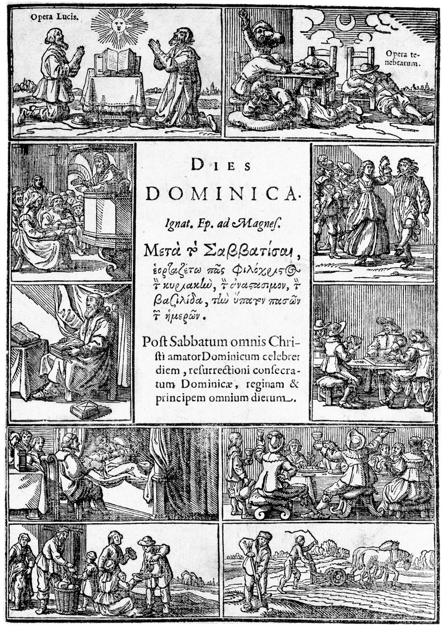 Titelblad til Thomas Youngs Dies Dominica, 1639 af English School