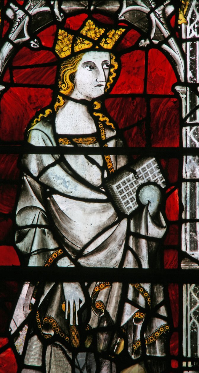 Window Ew forestillende St Catherine af English School